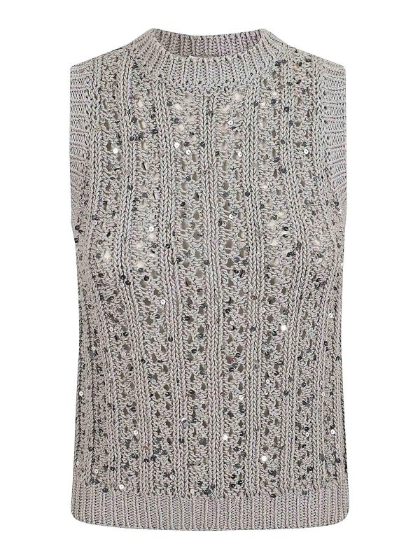 PESERICO: Tops und Tank Tops - Top - Grau