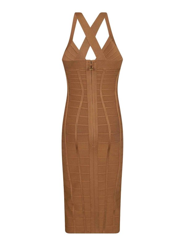 ELISABETTA FRANCHI: ニーレングスドレス online - 膝丈ドレス - ベージュ
