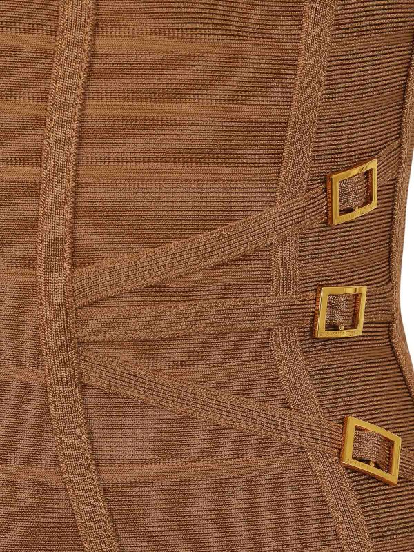 The Best Shops ELISABETTA FRANCHI: ニーレングスドレス - 膝丈ドレス - ベージュ