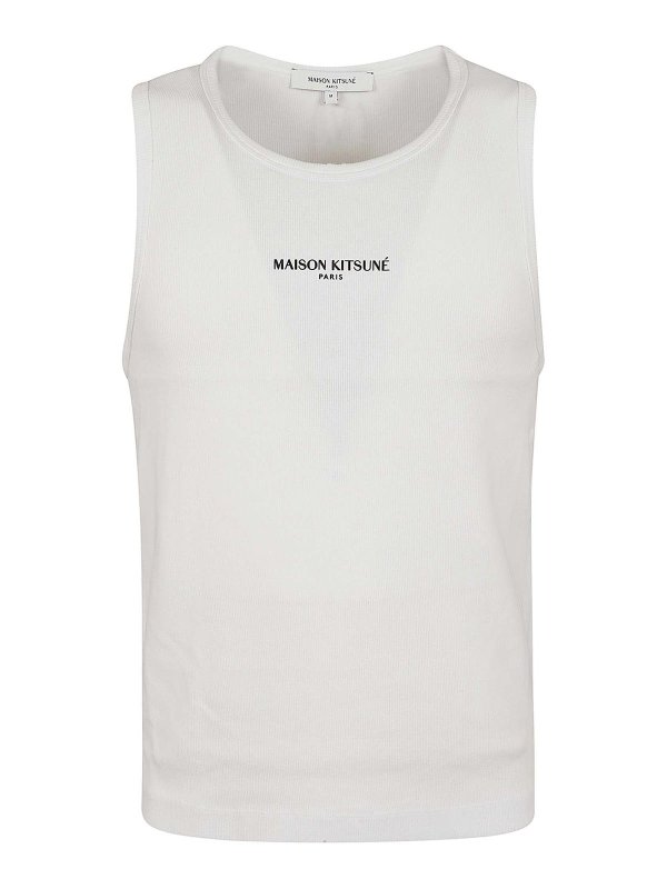MAISON KITSUNÉ: Tops & Débardeurs - Top - Blanc