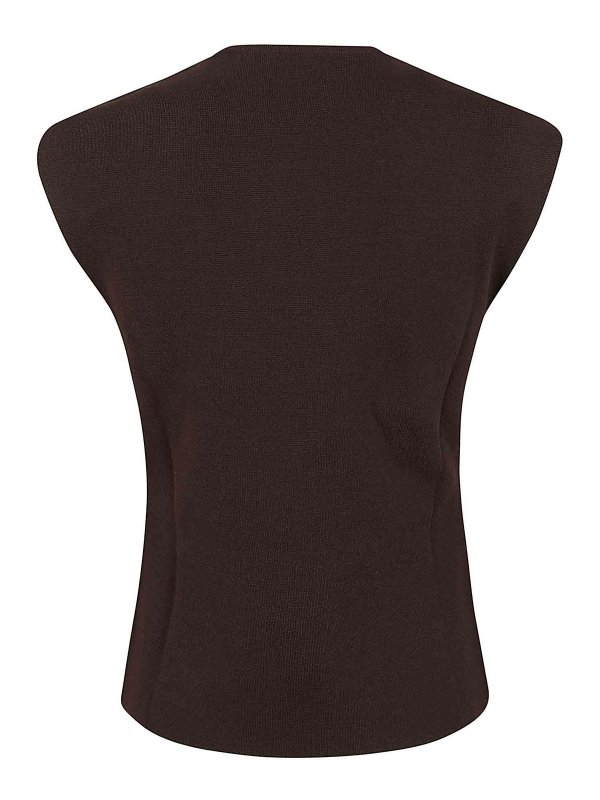 The Best Shops P.A.R.O.S.H.: Tops y camisetas sin mangas - Top - Marrón