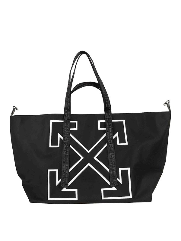 OFF-WHITE: トートバッグ - トートバッグ - 黒