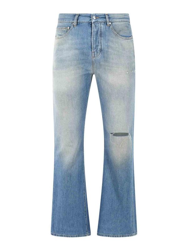 AMIRI: Jeans évasés - Jean Bootcut - Bleu Clair