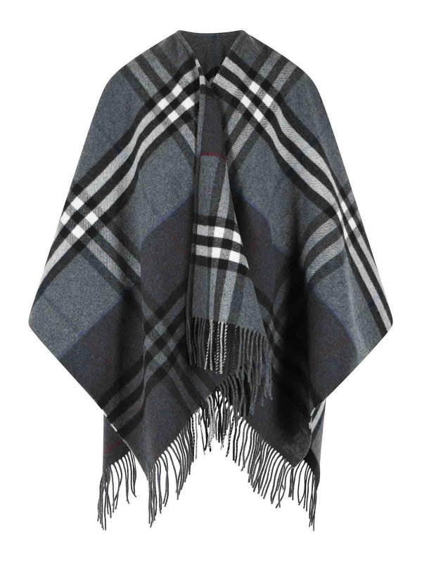 BURBERRY: Abrigos semilargos - Abrigo Midi - Gris
