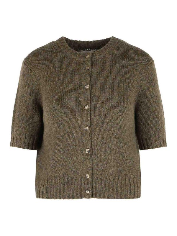 KHAITE: Cardigans - Cardigan - Vert