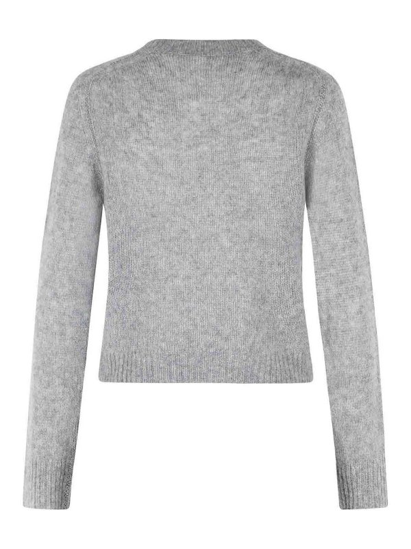 LISA YANG: Strickpullover mit Rundhalsausschnitt online - Rundhalspullover - Grau