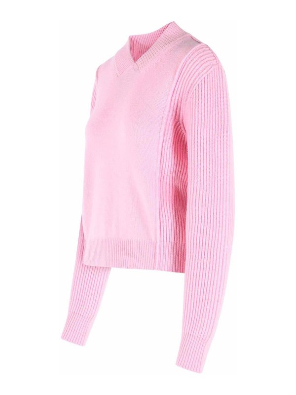 The Best Shops Marni: Strickpullover mit Rundhalsausschnitt - Rundhalspullover - Rosa