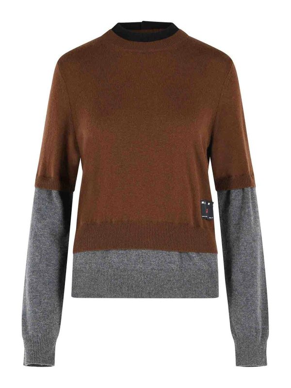 Marni: Pull col rond - Pull Col Rond - Marron