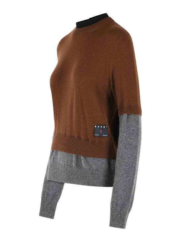 The Best Shops Marni: Pull col rond - Pull Col Rond - Marron