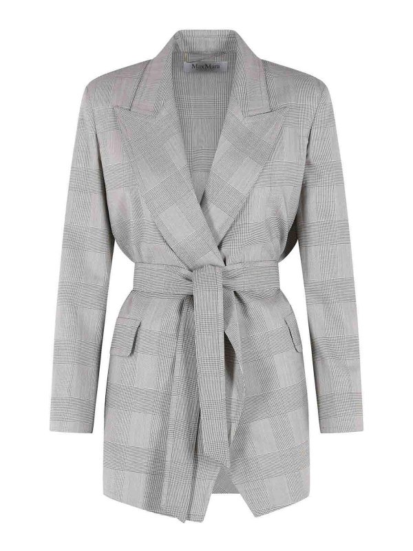 Max Mara: long coats - Wool robe jacket