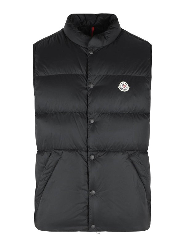 MONCLER: Westen - Weste - Schwarz