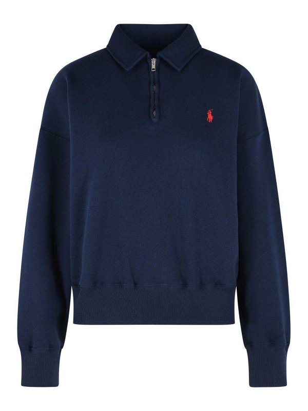 POLO RALPH LAUREN: スウェット＆セーター - スウェットシャツ/セーター - ダークブルー