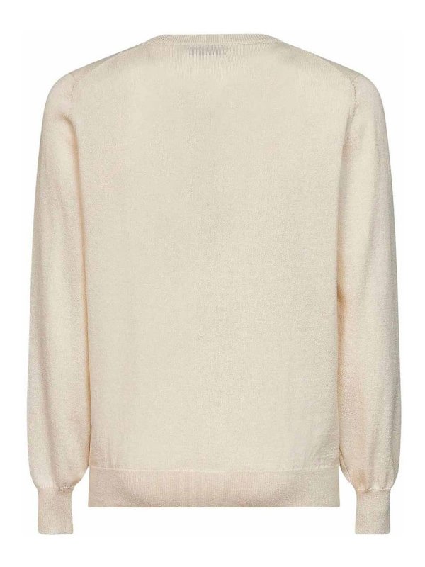 BRUNELLO CUCINELLI: Strickpullover mit Rundhalsausschnitt online - Rundhalspullover - Nude