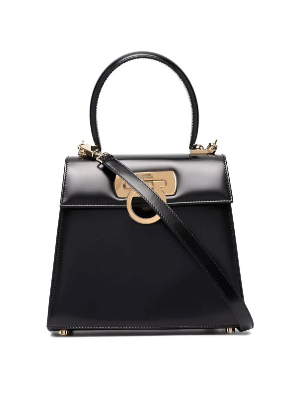 SALVATORE FERRAGAMO: トートバッグ - トートバッグ - 黒
