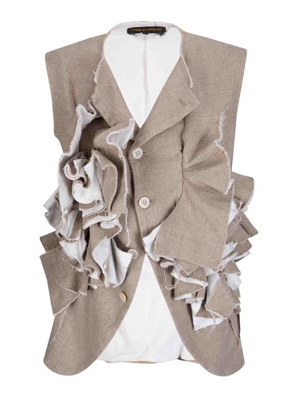 COMME DES GARCONS: Westen - Weste - Hellbeige