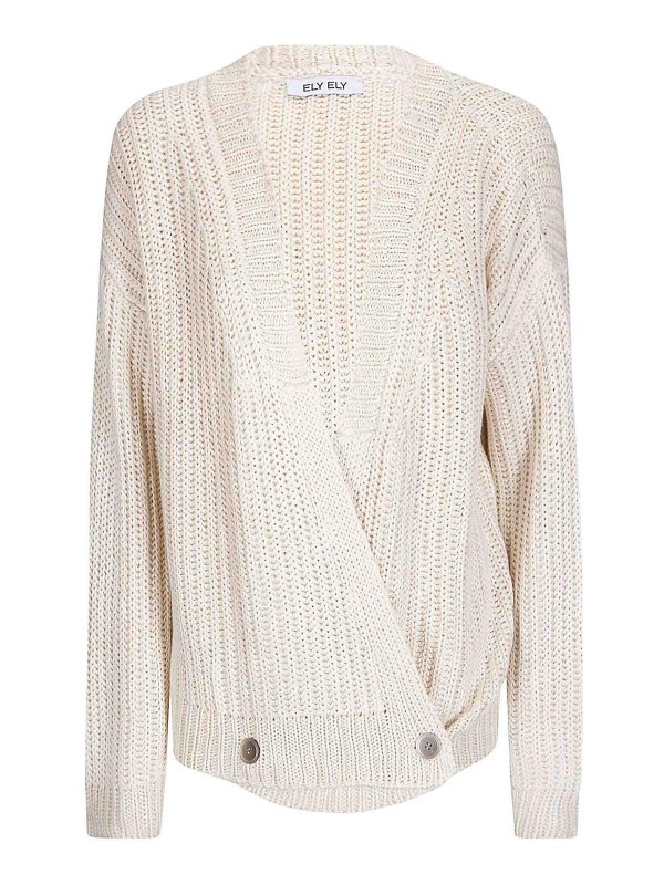 ELY ELY: Cardigans - Cardigan - Blanc