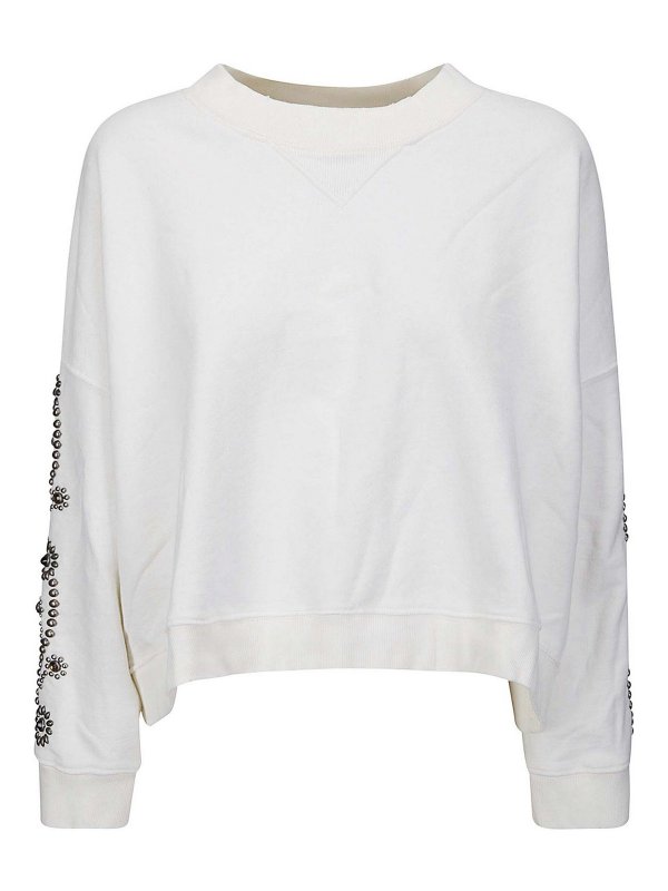 HTC: Strickpullover mit Rundhalsausschnitt - Rundhalspullover - Creme