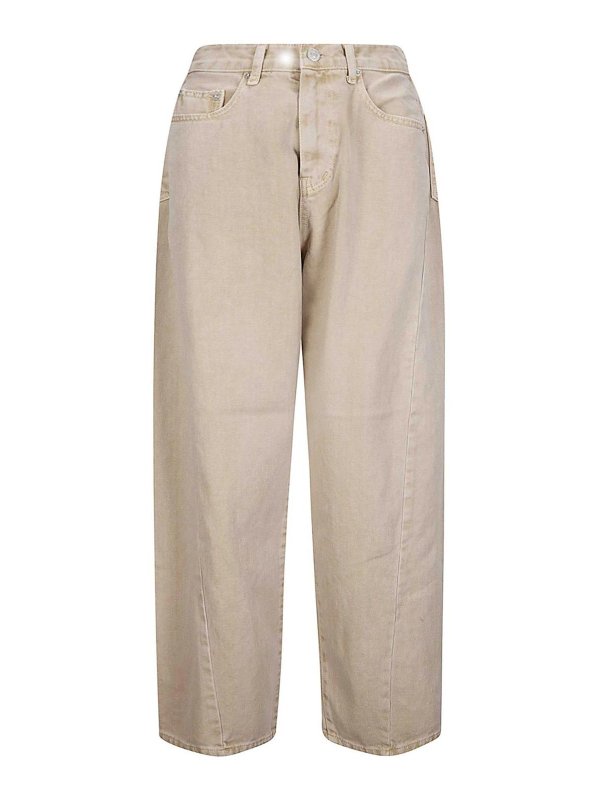 LA PISCINE: Jeans Rectos - Vaqueros Rectos - Camel
