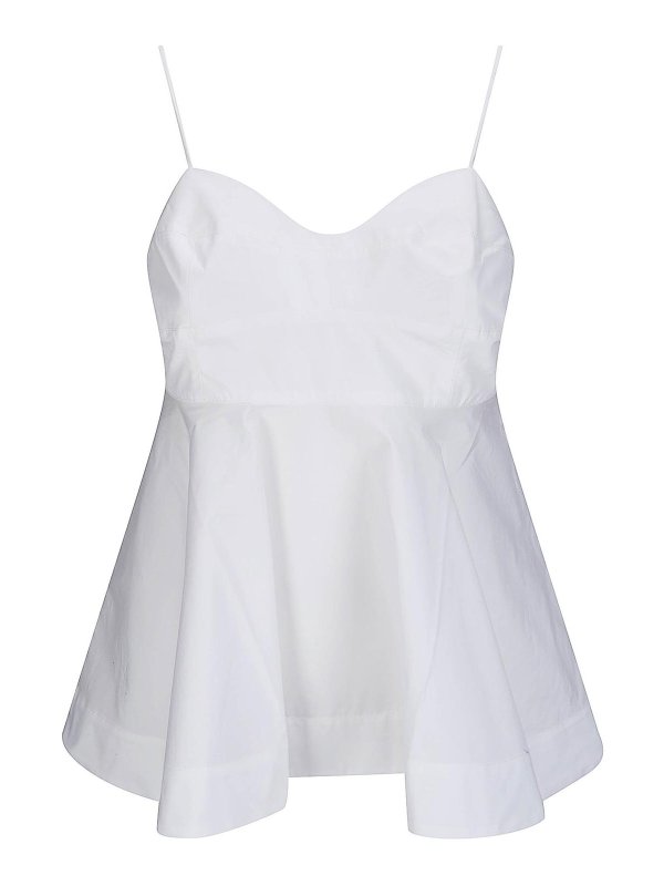 ROHE: Tops & Tank tops - Bustier Peplum Top