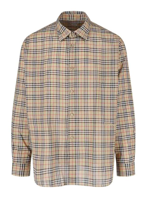BURBERRY: シャツ - シャツ - ベージュ