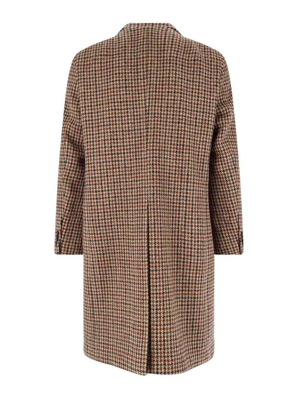 CARUSO: knee length coats online - Double-breasted wool coat