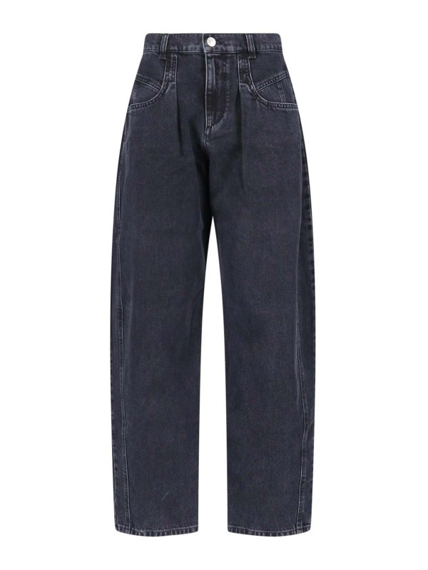 ISABEL MARANT: ストレートジーンズ - ストレートジーンズ - 黒
