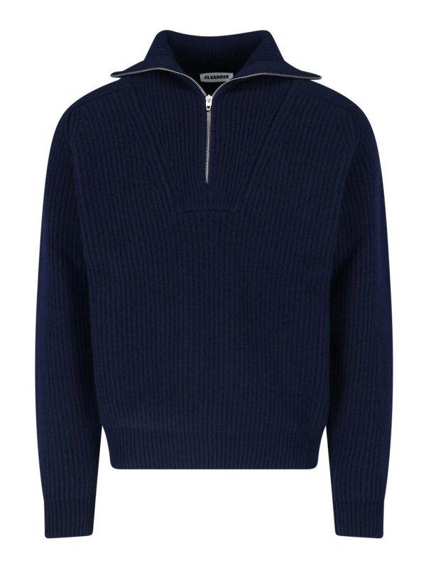 JIL SANDER: Turtlenecks & Polo necks - Zip-up sweater