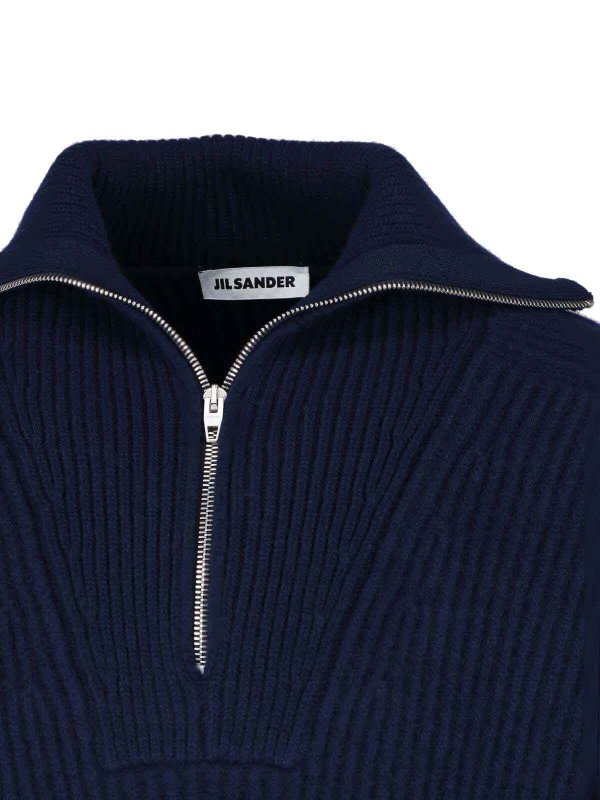 The Best Shops JIL SANDER: Turtlenecks & Polo necks - Zip-up sweater