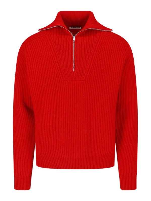 JIL SANDER: Turtlenecks & Polo necks - Zip-up sweater