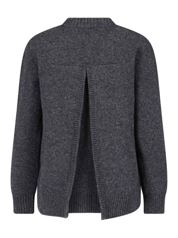 JIL SANDER: Pull col rond online - Pull Col Rond - Gris