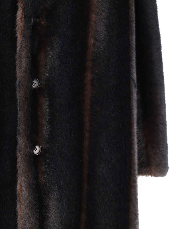 The Best Shops MM6 MAISON MARGIELA: 毛皮＆シアリングコート - 毛皮/ムートンコート - ブラウン