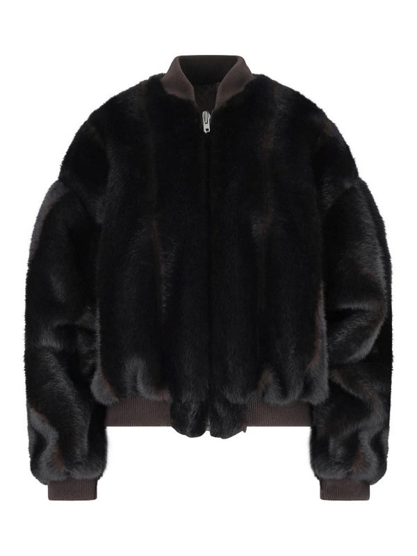 MM6 MAISON MARGIELA: ボンバージャケット - ボンバージャケット - ブラウン