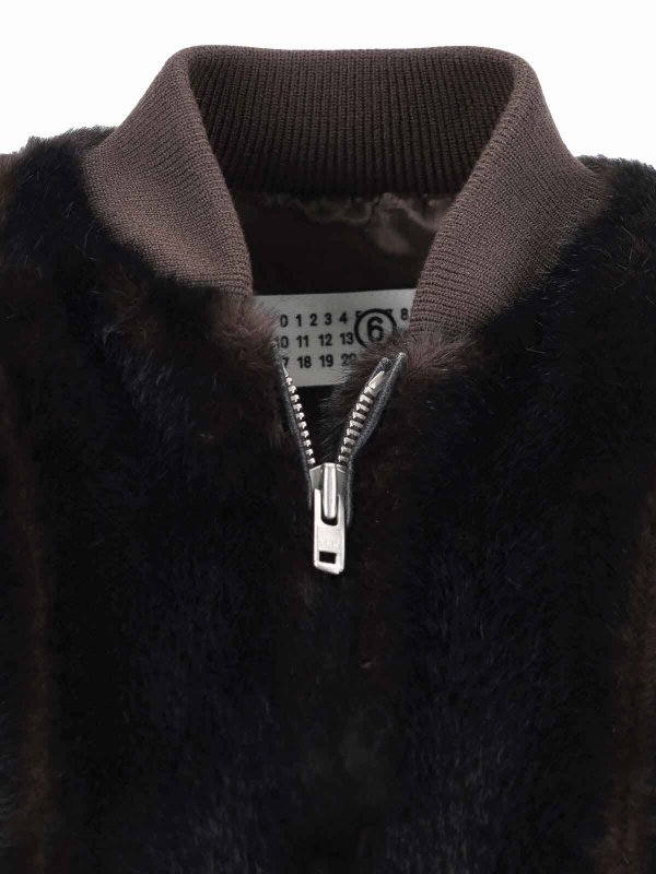 The Best Shops MM6 MAISON MARGIELA: ボンバージャケット - ボンバージャケット - ブラウン