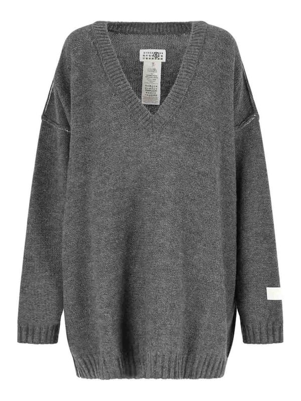 MM6 MAISON MARGIELA: クルーネック - クルーネック - グレー
