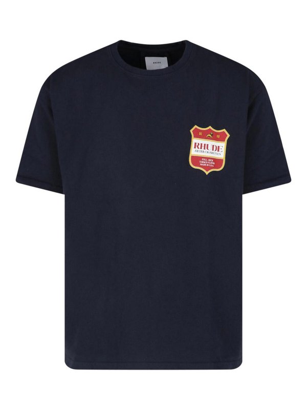 RHUDE: T-shirts - T-Shirt - Schwarz