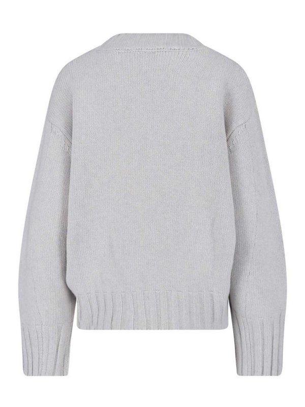 The Attico: Strickpullover mit Rundhalsausschnitt online - Rundhalspullover - Grau
