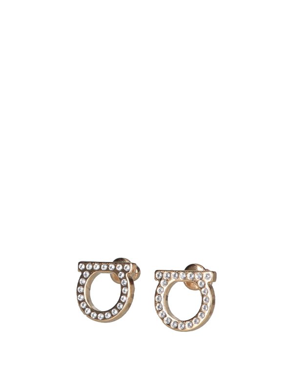 SALVATORE FERRAGAMO: Orecchini - Orecchini con strass
