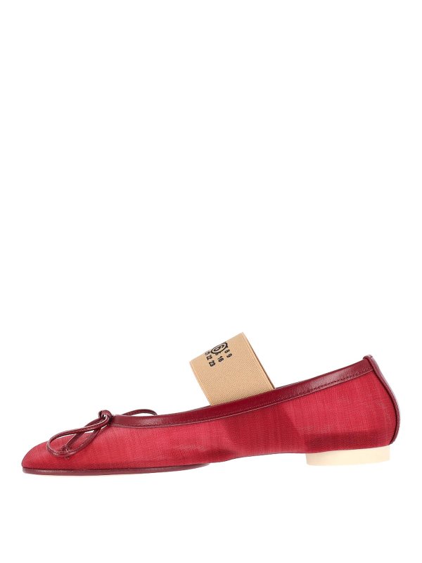The Best Shops MM6 MAISON MARGIELA: フラットシューズ - フラットシューズ - 赤