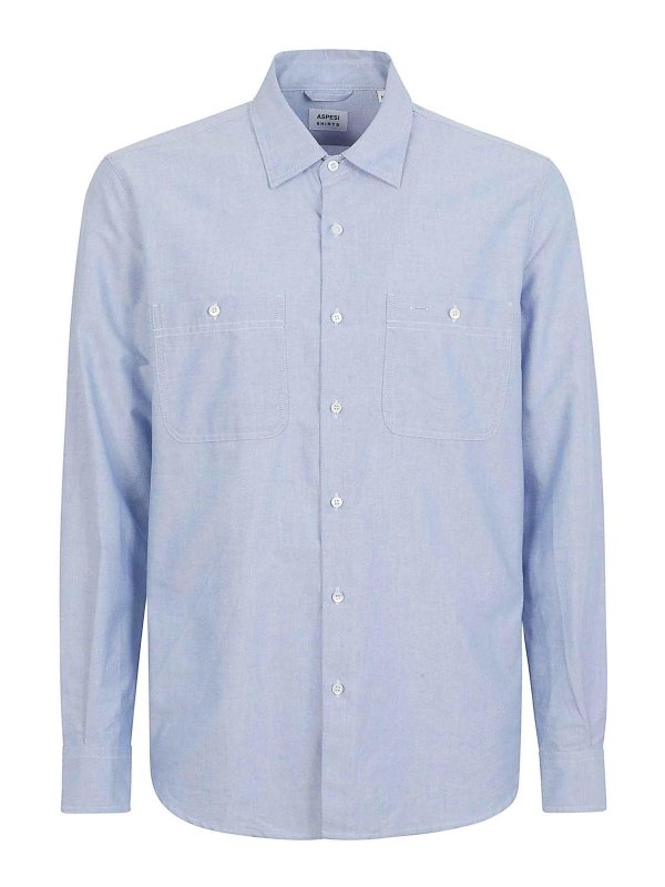 ASPESI: Chemises - Chemise - Bleu Clair