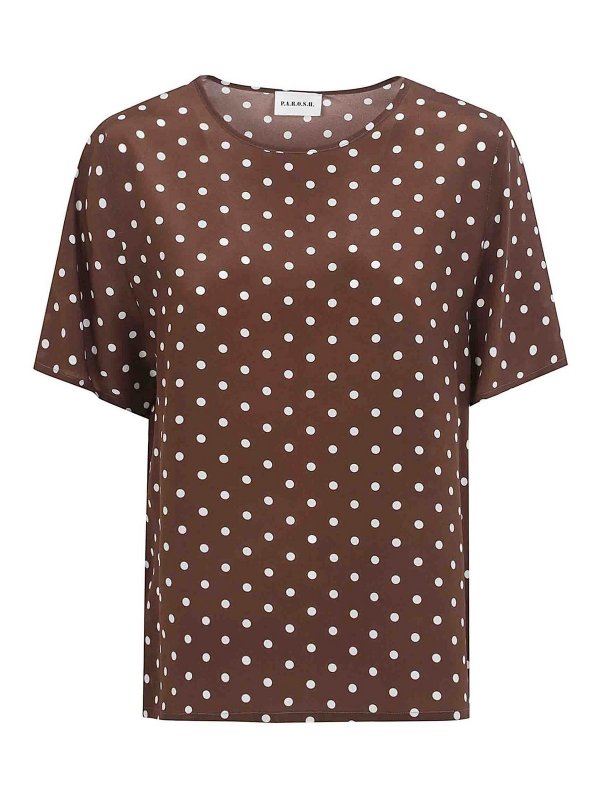 P.A.R.O.S.H.: Blusas - Blusa - Marrón
