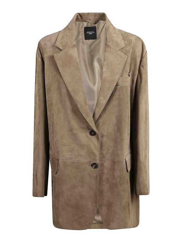 WEEKEND MAX MARA: leather jacket - Blazer