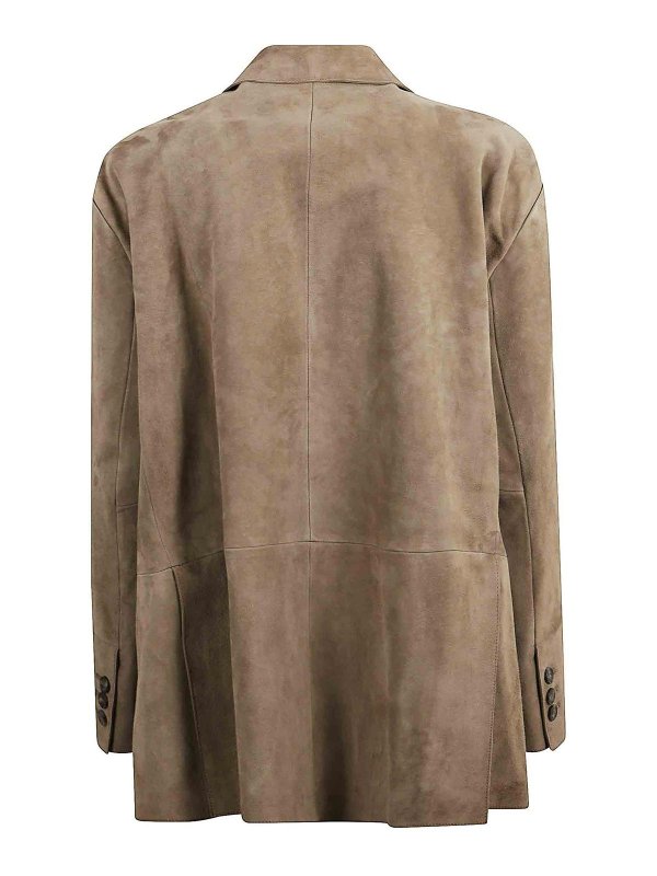 WEEKEND MAX MARA: leather jacket online - Blazer