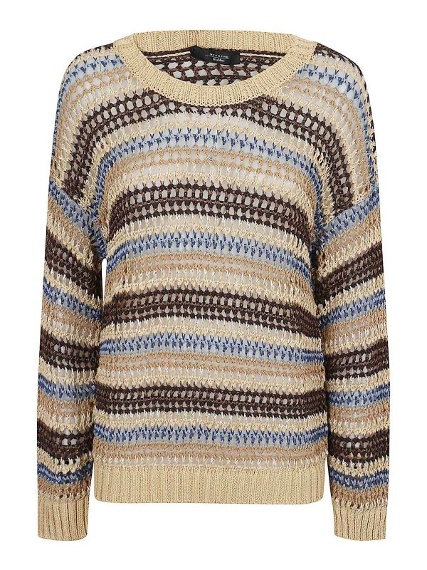 WEEKEND MAX MARA: Strickpullover mit Rundhalsausschnitt - Rundhalspullover - Bunt