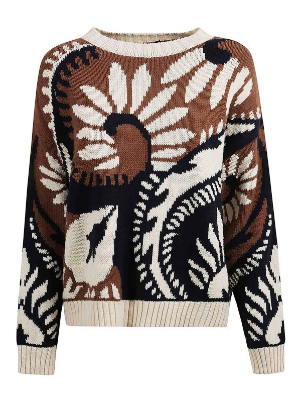 WEEKEND MAX MARA: Strickpullover mit Rundhalsausschnitt - Rundhalspullover - Bunt