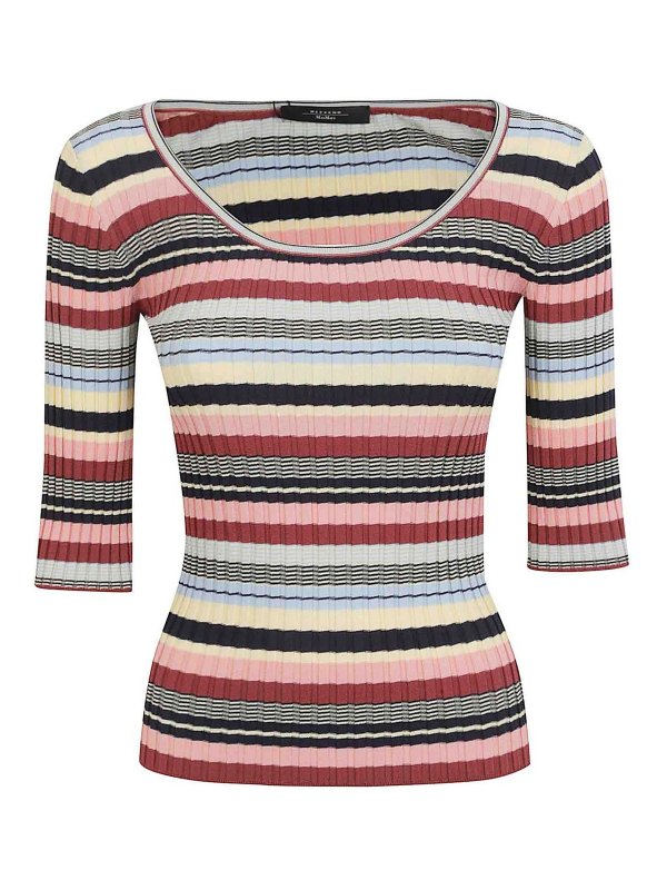 WEEKEND MAX MARA: Strickpullover mit Rundhalsausschnitt - Rundhalspullover - Bunt