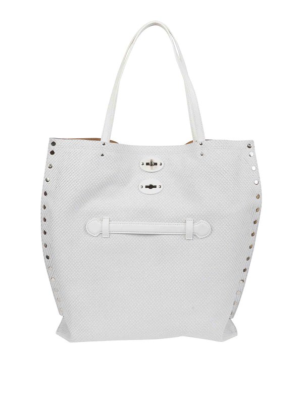 ZANELLATO: Handtaschen - Shopper - Weiß