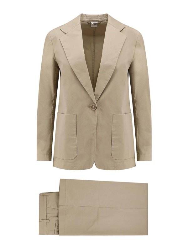 ASPESI: knee length dresses - Stretch cotton suit