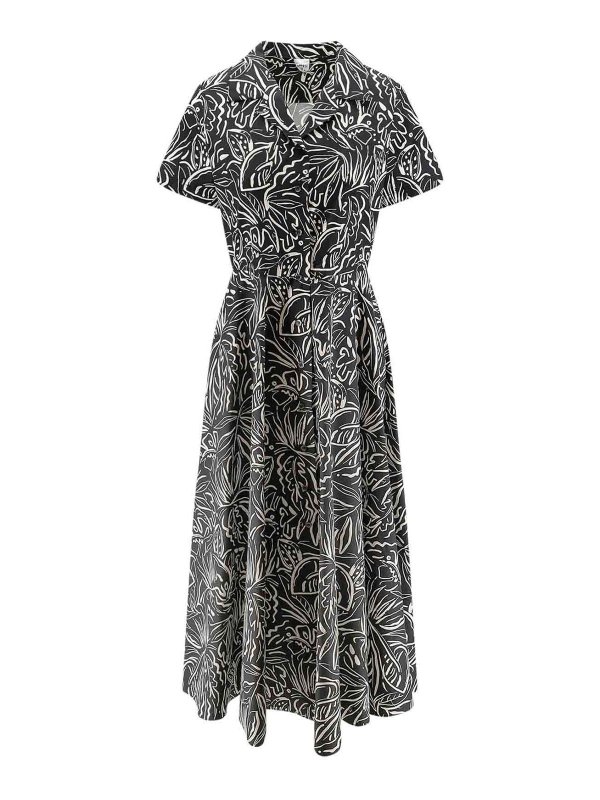 ASPESI: Maxikleider - Maxikleid - Schwarz