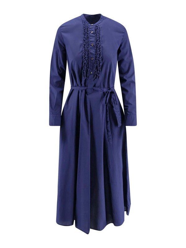 ASPESI: Maxi robe - Maxi Robe - Bleu