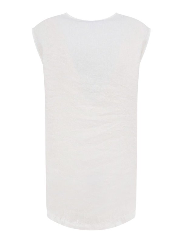 ASPESI: Tops & Tank tops online - Oversized top in lived linen